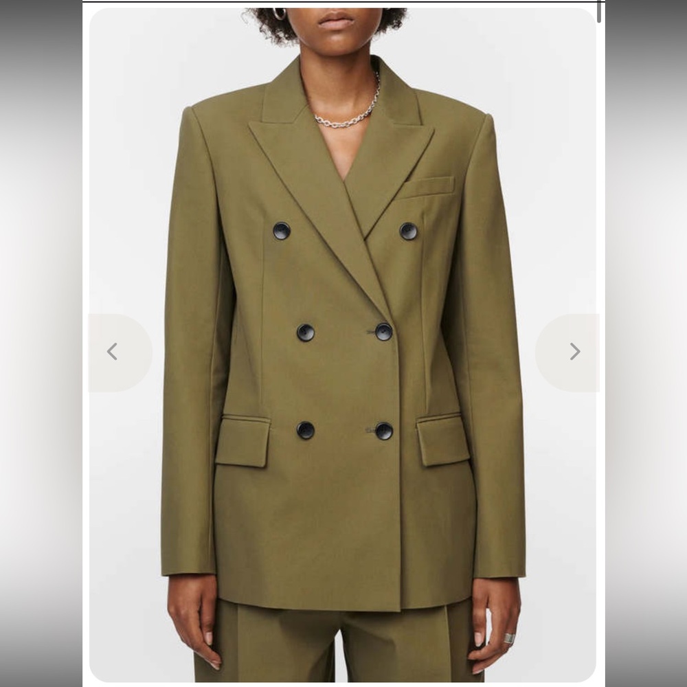 Maria Mcmanus Double-Breasted Blazer, lodin green